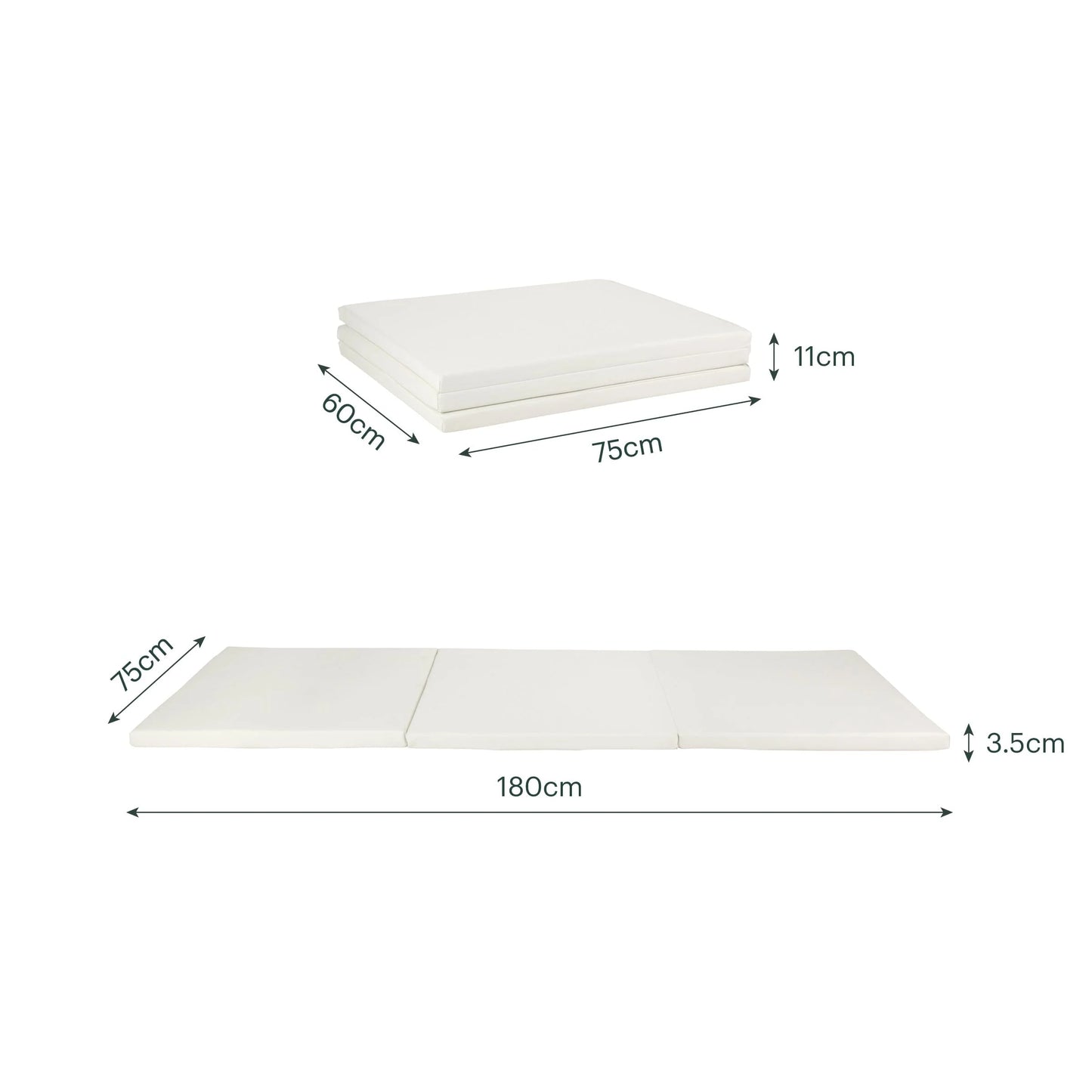 CuddleCo Soft Play 3-Fold Tumble Mat - Pebble