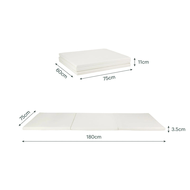 CuddleCo Soft Play 3-Fold Tumble Mat - Pebble
