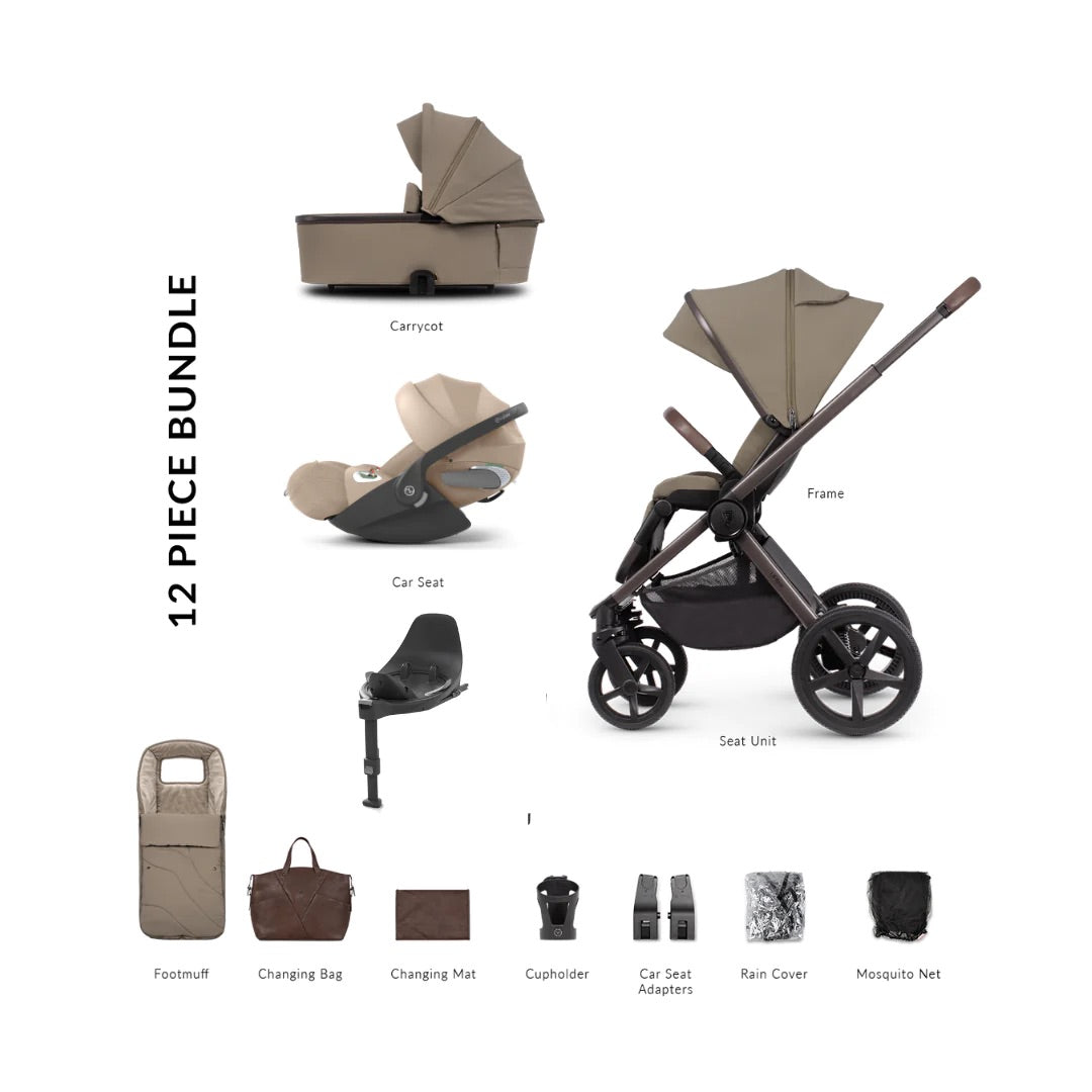 Venicci Tinum Upline SE Cloud T (Cozy Beige) Travel System - Powder