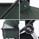 My Babiie MB450i 3in1 Travel System with Rotating Car Seat + Base - Forest Green