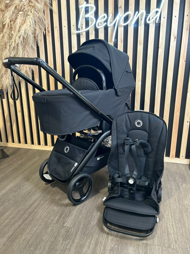 PRE LOVED Bugaboo Dragonfly Complete Pram & Pushchair - Black/Midnight Black