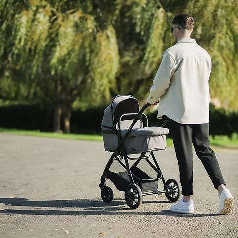 Redkite Push Me Savanna i Travel System Ultimate Baby Essentials Bundle - Grey