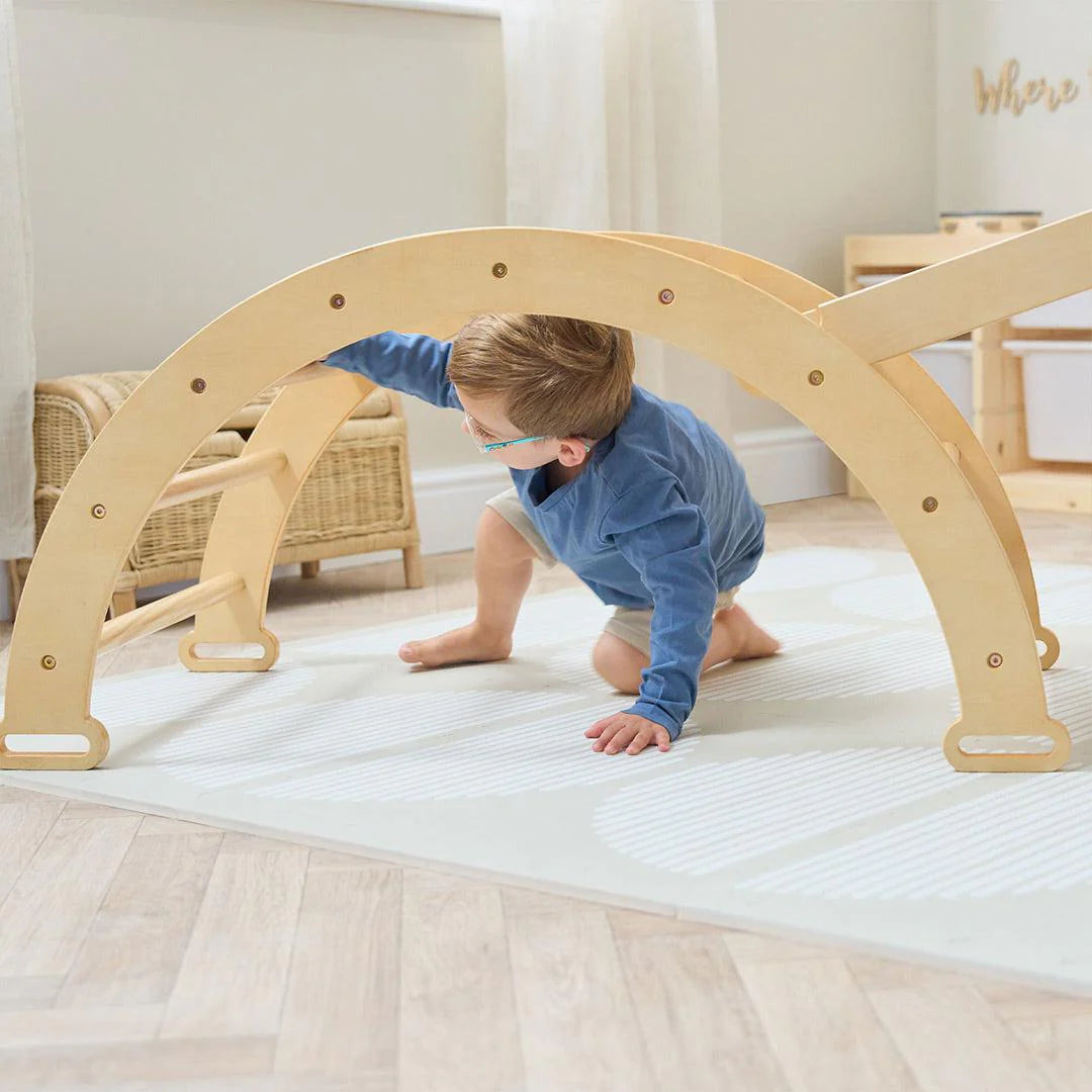 Tutti Bambini Scala Montessori 3 In 1 Pikler Climbing Frame With Climbing Wall - Natural