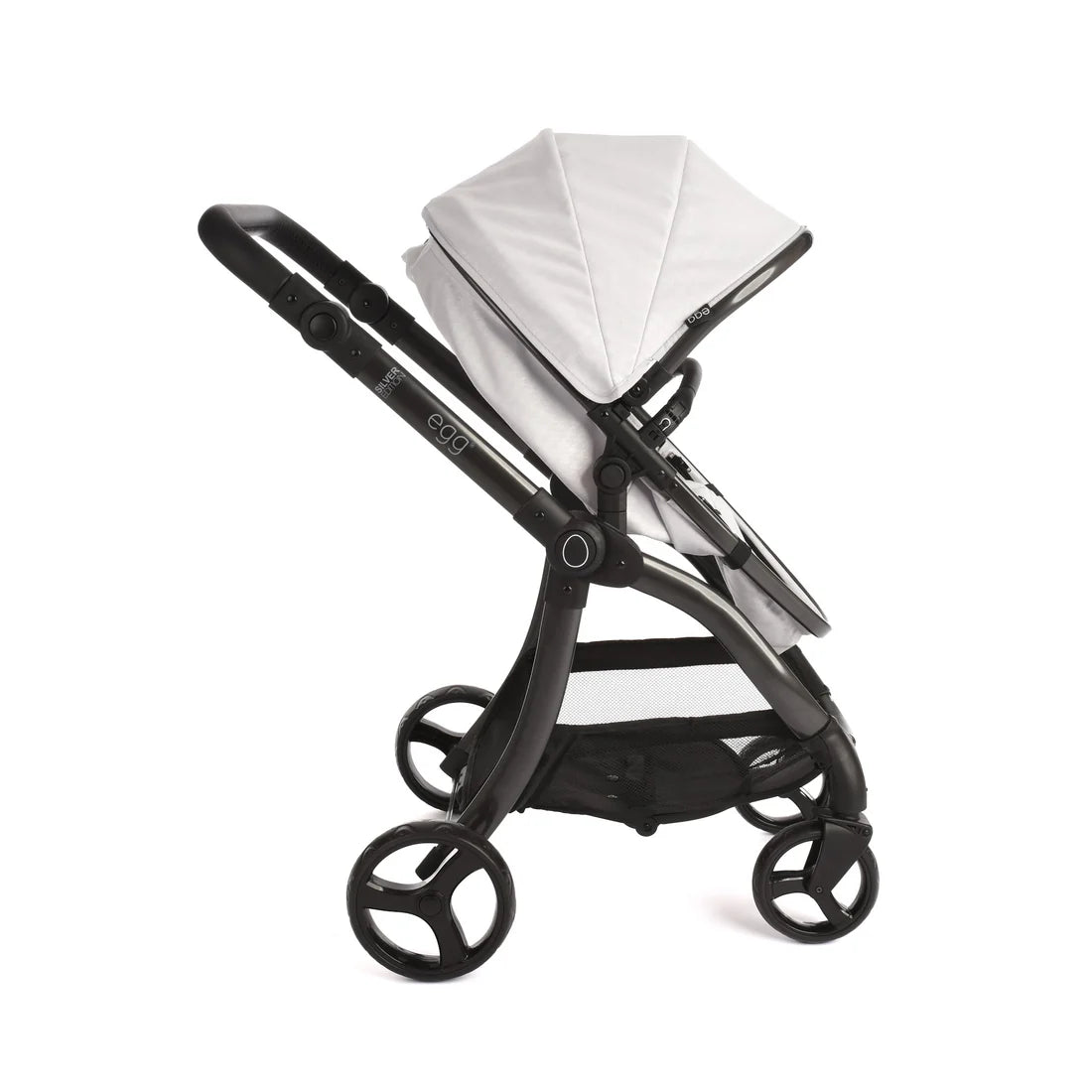 egg Dolls Pram by Roma - Houndstooth Silver