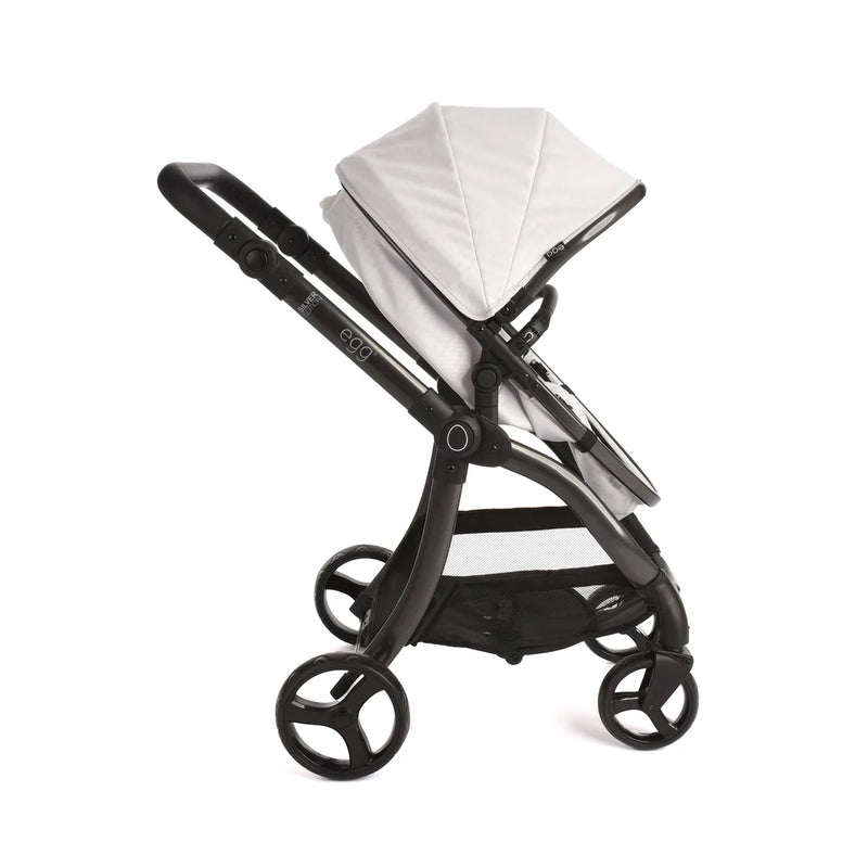 egg Dolls Pram by Roma - Houndstooth Silver