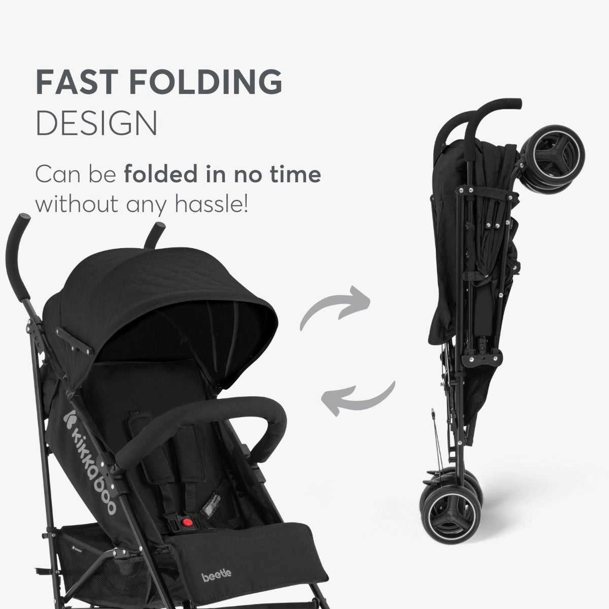 OPEN BOX Kikkaboo Lightweight Beetle Stroller - Beige
