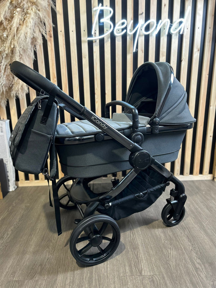 PRE LOVED iCandy Peach 7 Complete Pushchair Complete Bundle-Phantom/Truffle