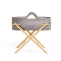 Ickle Bubba Nova Crochet Moses Basket + Pine Stand - Tawny
