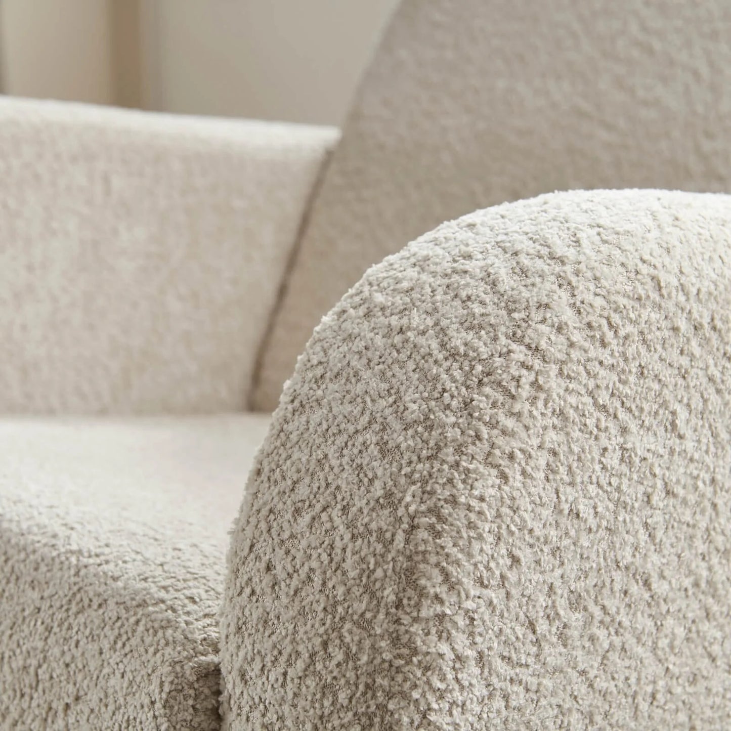 CuddleCo Etta Nursing Chair & Foot stool - Boucle Mushroom