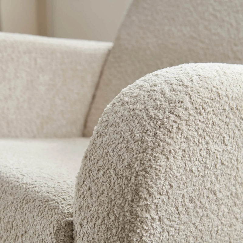 CuddleCo Etta Nursing Chair & Foot stool - Boucle Mushroom