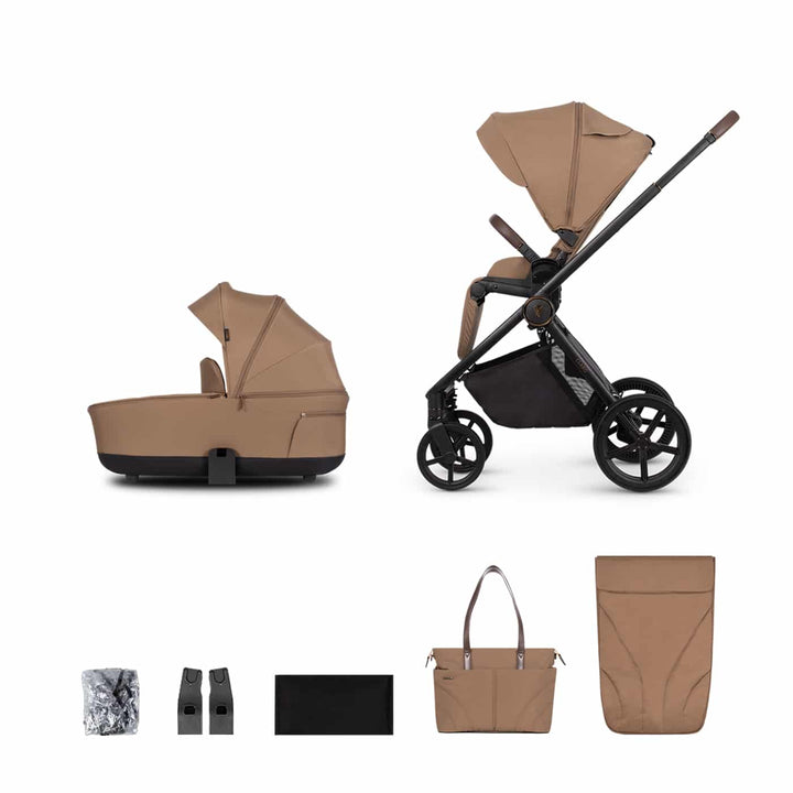 Venicci Claro 2-in-1 Travel System Bundle With Pushchair And Carrycot - Caramel