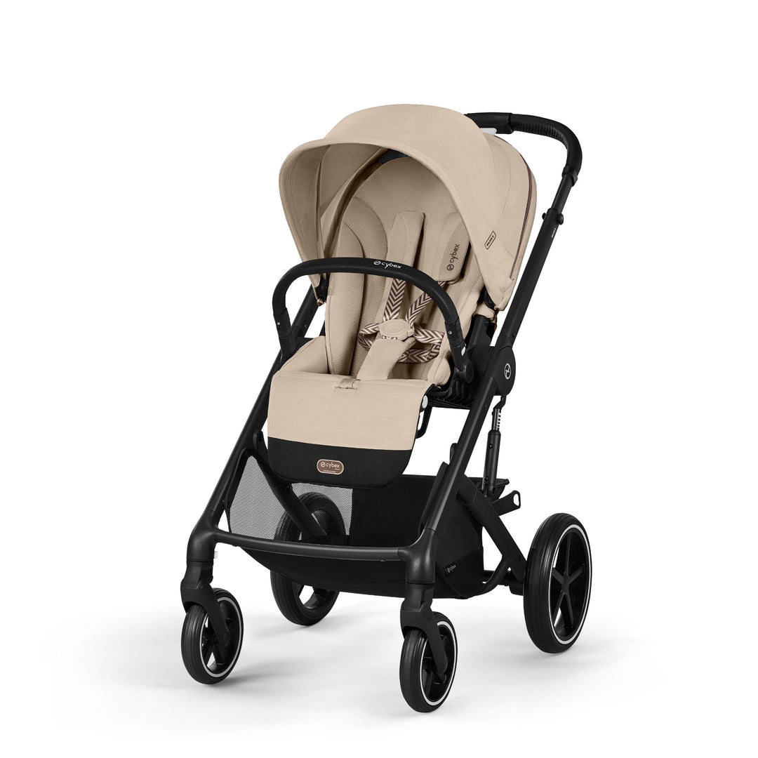 Cybex Balios S Lux Comfort Travel System Inc Cloud G - Almond Beige/Black Chassis