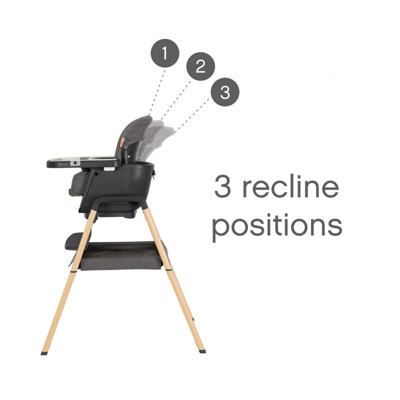 Tutti Bambini 2in1 Nova Highchair/Rocker Bundle - Grey/Oak
