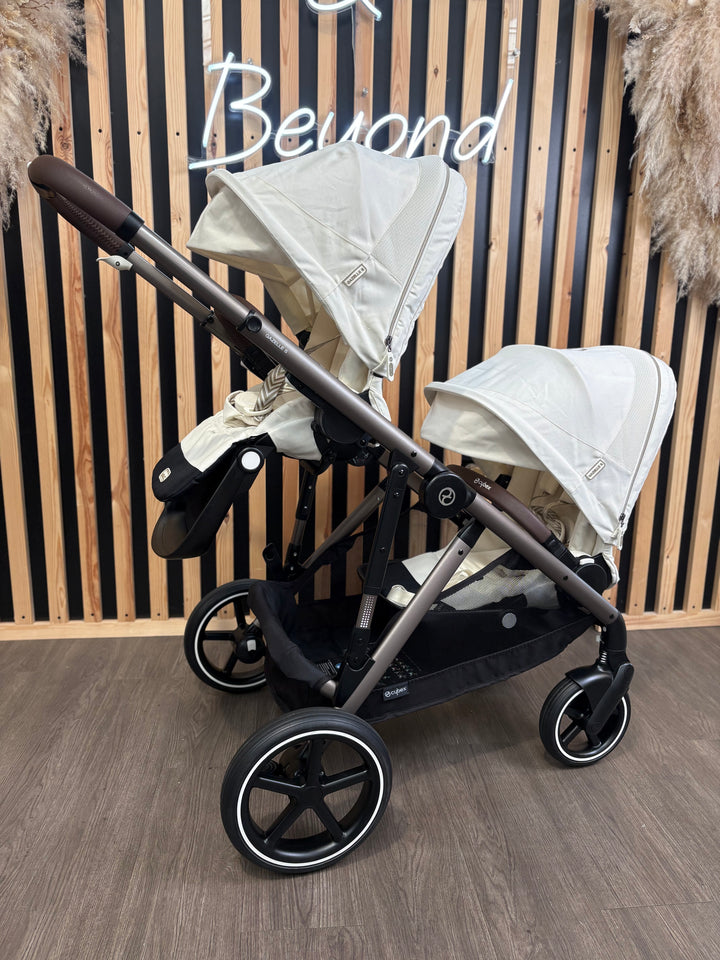 PRE LOVED Cybex Gazelle S Double Bundle - Seashell Beige