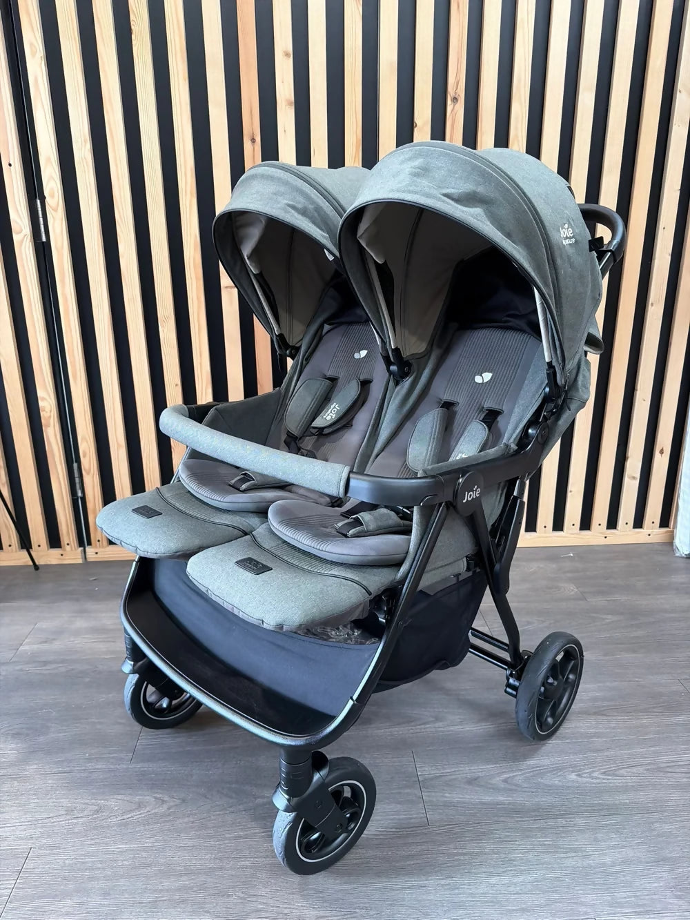 PRE LOVED Joie Estrella Twin Stroller - Evergreen