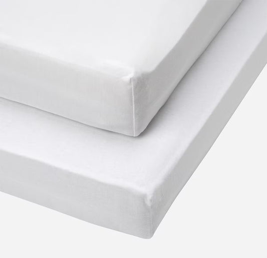 Tutti Bambini Essential Cot Sheets White (120x60cm)