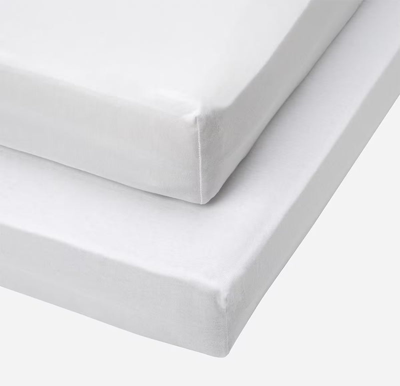 Tutti Bambini Essential Cot Sheets White (120x60cm)
