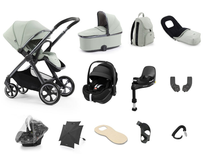 Oyster4 Travel System Bundle Inc Maxi-Cosi Pebble 360 Pro2 Car Seat - Pistachio