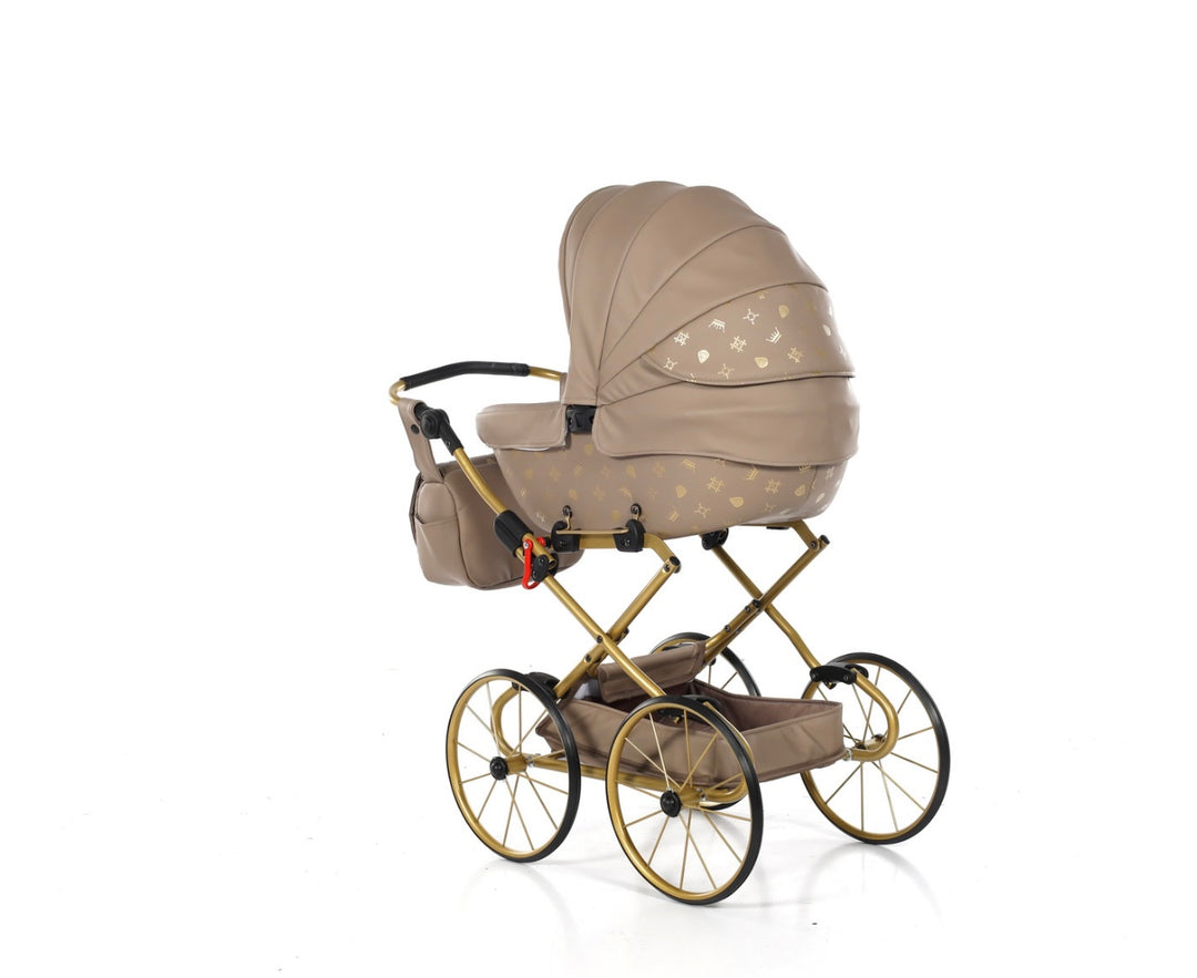 Junama IMPERIAL CLASSIC MINI LATTE LARGE WHEEL DOLLS PRAM