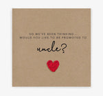 Promotion to Uncle Crochet Pregnancy Announcement Card