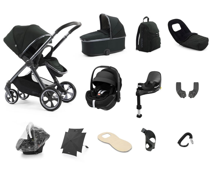 Oyster4 Travel System Bundle Inc Maxi-Cosi Pebble 360 Pro2 Car Seat - Black Olive