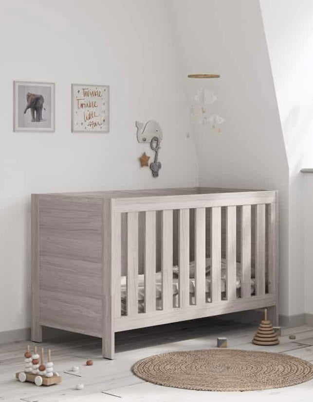 Little Acorns Kyra Cot Bed - Oaky Ash