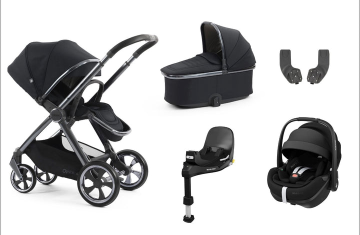 Oyster4 Travel System Bundle Inc Maxi-Cosi Pebble 360 Pro2 Car Seat - Carbonite