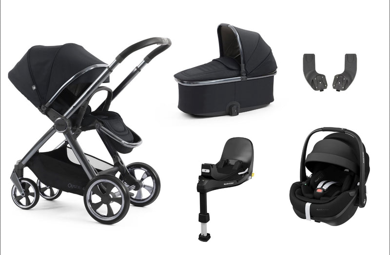 Oyster4 Travel System Bundle Inc Maxi-Cosi Pebble 360 Pro2 Car Seat - Carbonite