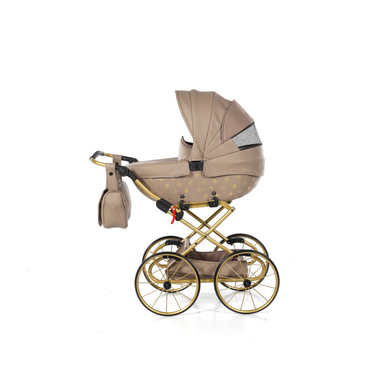 Junama IMPERIAL CLASSIC MINI LATTE LARGE WHEEL DOLLS PRAM