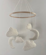 Edie & Joe Boucle cloud & moon mobile
