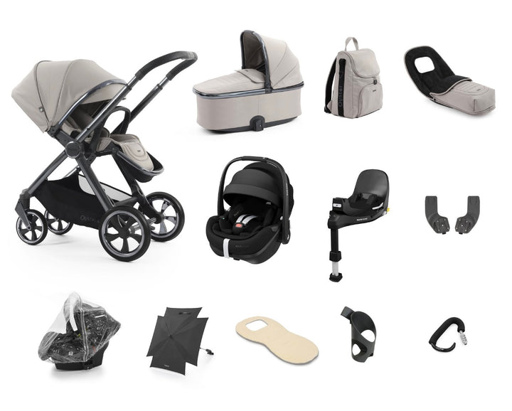 Oyster4 Travel System Bundle Inc Maxi-Cosi Pebble 360 Pro2 Car Seat - Stone