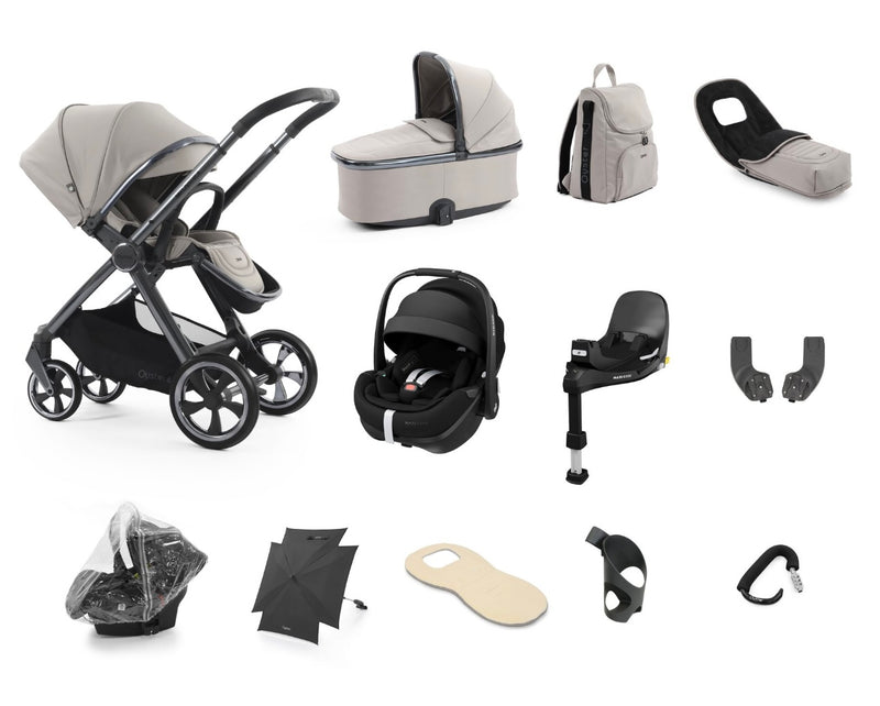 Oyster4 Travel System Bundle Inc Maxi-Cosi Pebble 360 Pro2 Car Seat - Stone
