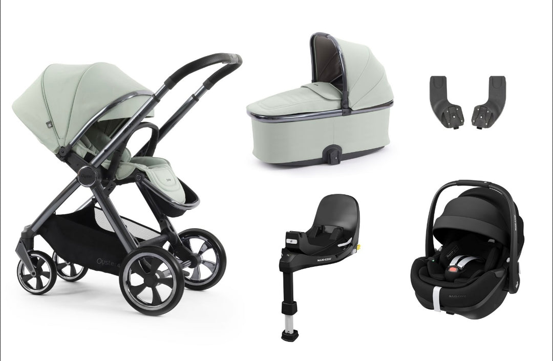 Oyster4 Travel System Bundle Inc Maxi-Cosi Pebble 360 Pro2 Car Seat - Pistachio