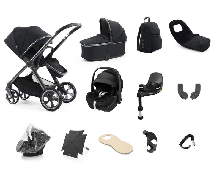 Oyster4 Travel System Bundle Inc Maxi-Cosi Pebble 360 Pro2 Car Seat - Carbonite