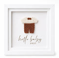 Hello Baby Large Crochet Framed Print