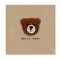 Hello Baby Crochet Bear Card