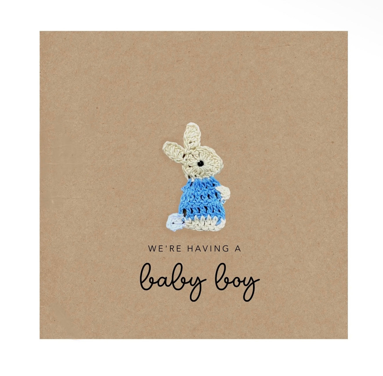 We’re Having a Baby Boy Crochet Card