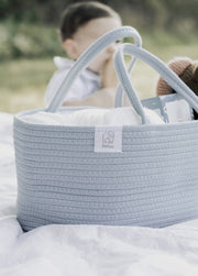 Cotton Rope Caddy - Misty Blue