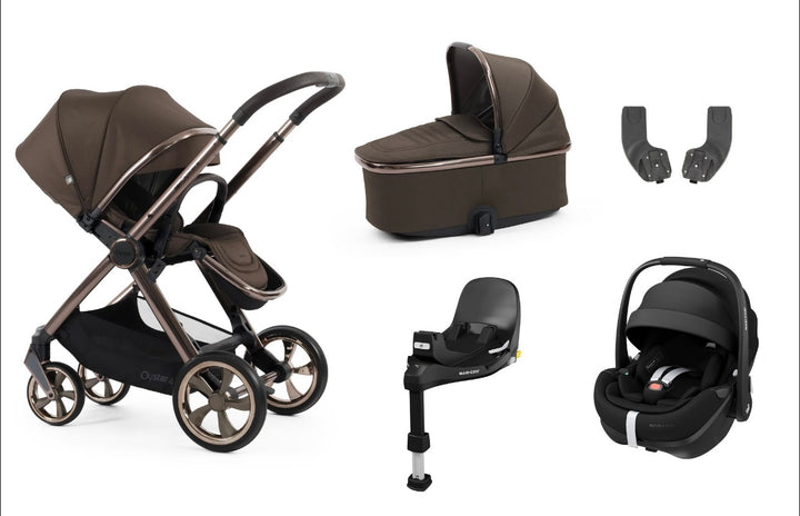 Oyster4 Travel System Bundle Inc Maxi-Cosi Pebble 360 Pro2 Car Seat - Chocolate Velvet