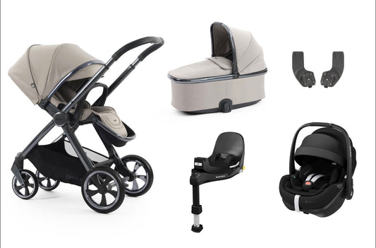 Oyster4 Travel System Bundle Inc Maxi-Cosi Pebble 360 Pro2 Car Seat - Stone
