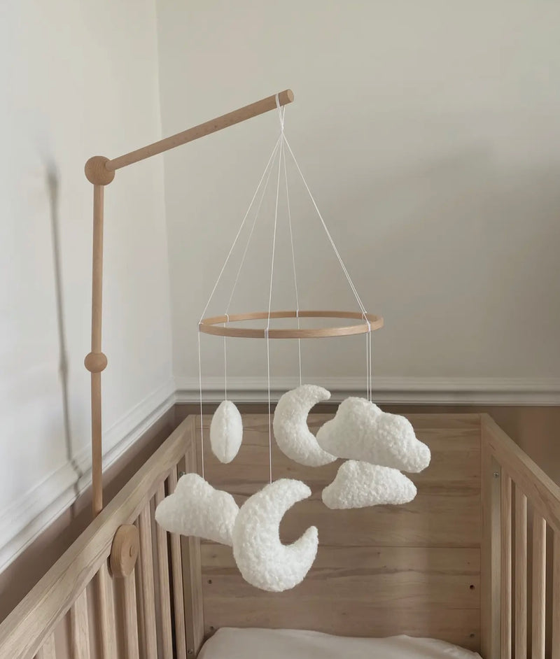 Edie & Joe Boucle cloud & moon mobile