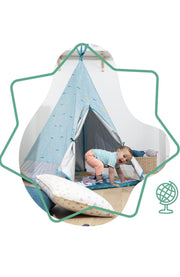 Badabulle Jungle Teepee, Baby Tent UV Protection UPF 50+, Indoor or Outdoor Tipi Tent