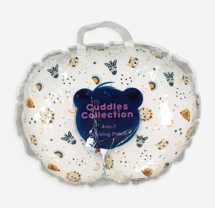 Cuddles Collection 4-in-1 Nursing Pillow – Rainbow Safari
