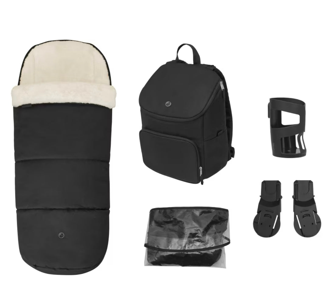 Maxi-Cosi Oxford+ Premium Travel System + Home Premium Bundle - Twillic Black