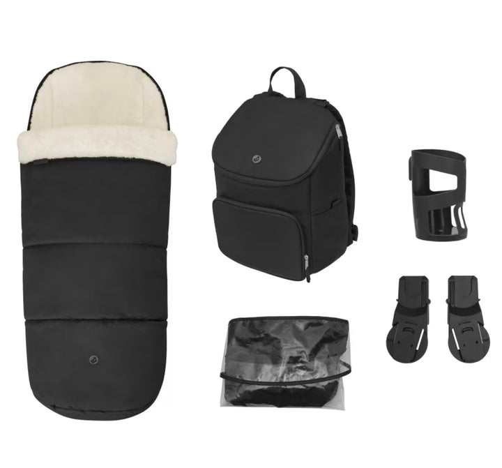 Maxi-Cosi Oxford+ Premium Travel System + Home Premium Bundle - Twillic Black