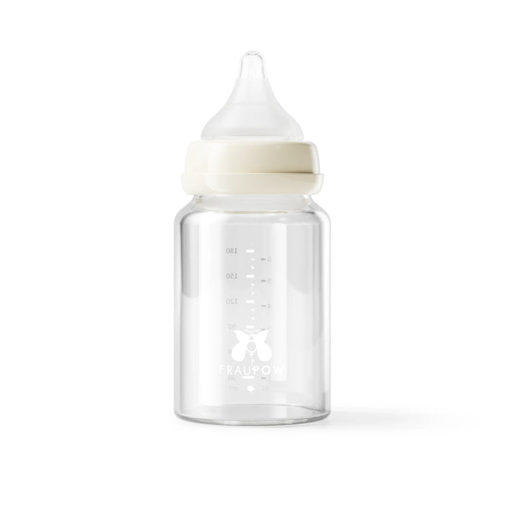 Fraupow Combi-Feed Glass Baby Bottles (Pack of 3)