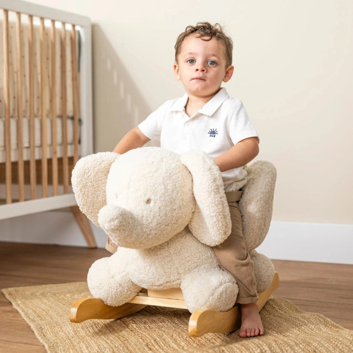 Nattou Teddy Elephant Rocker - Ecru