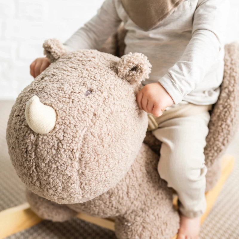 Nattou Teddy Rhino Rocker - Taupe