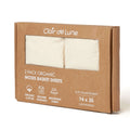 Clair De Lune 2 Pack Organic Moses Basket Sheets - 74 x 30 cm