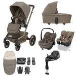 Maxi Cosi Fame 10 Piece Premium XL Slide Pro Family Travel System Bundle - Oak Truffle